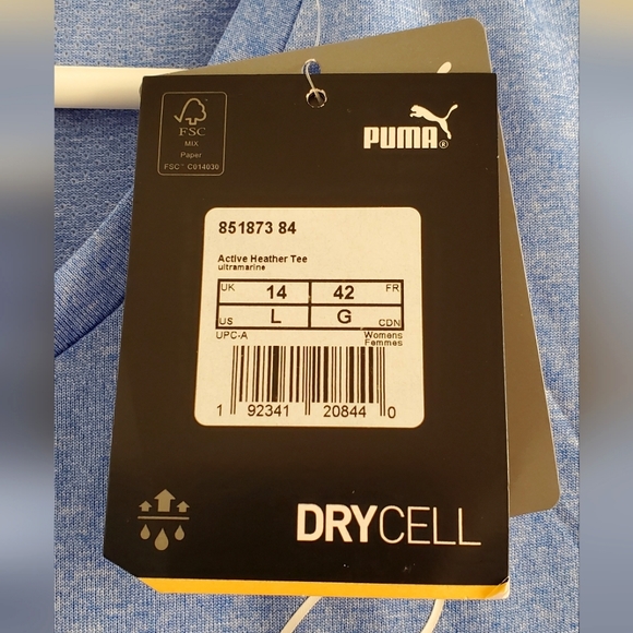 Womens’ Puma Active Heather Tee Ultramarine - Picture 3 of 3